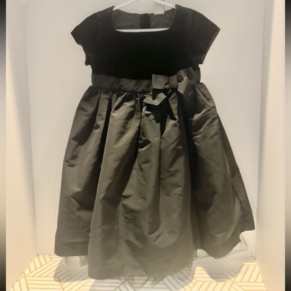 Gap Elegant Black Velvet Kids Dress
